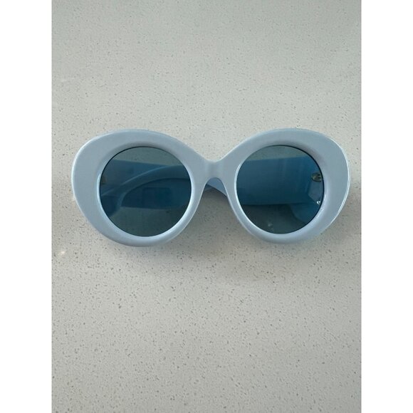 BURBERRY B 4390-F blue round statement sunglasses NEW - Picture 9 of 10